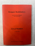 Designer Bookbinders: List of Members  June, 1999