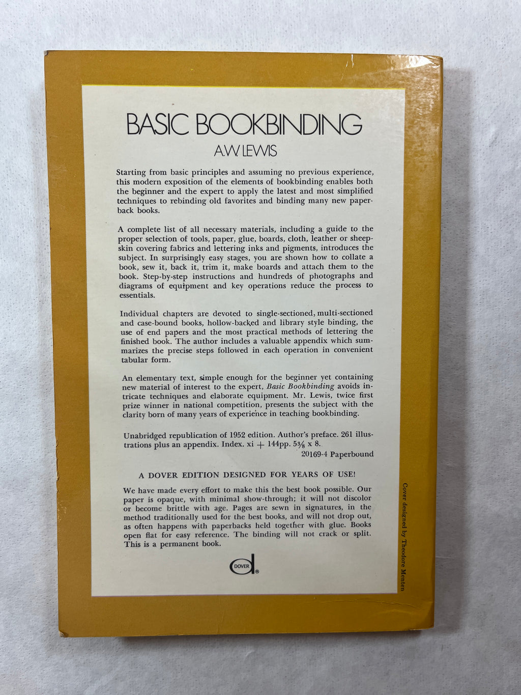 Basic Bookbinding by A.W. Lewis