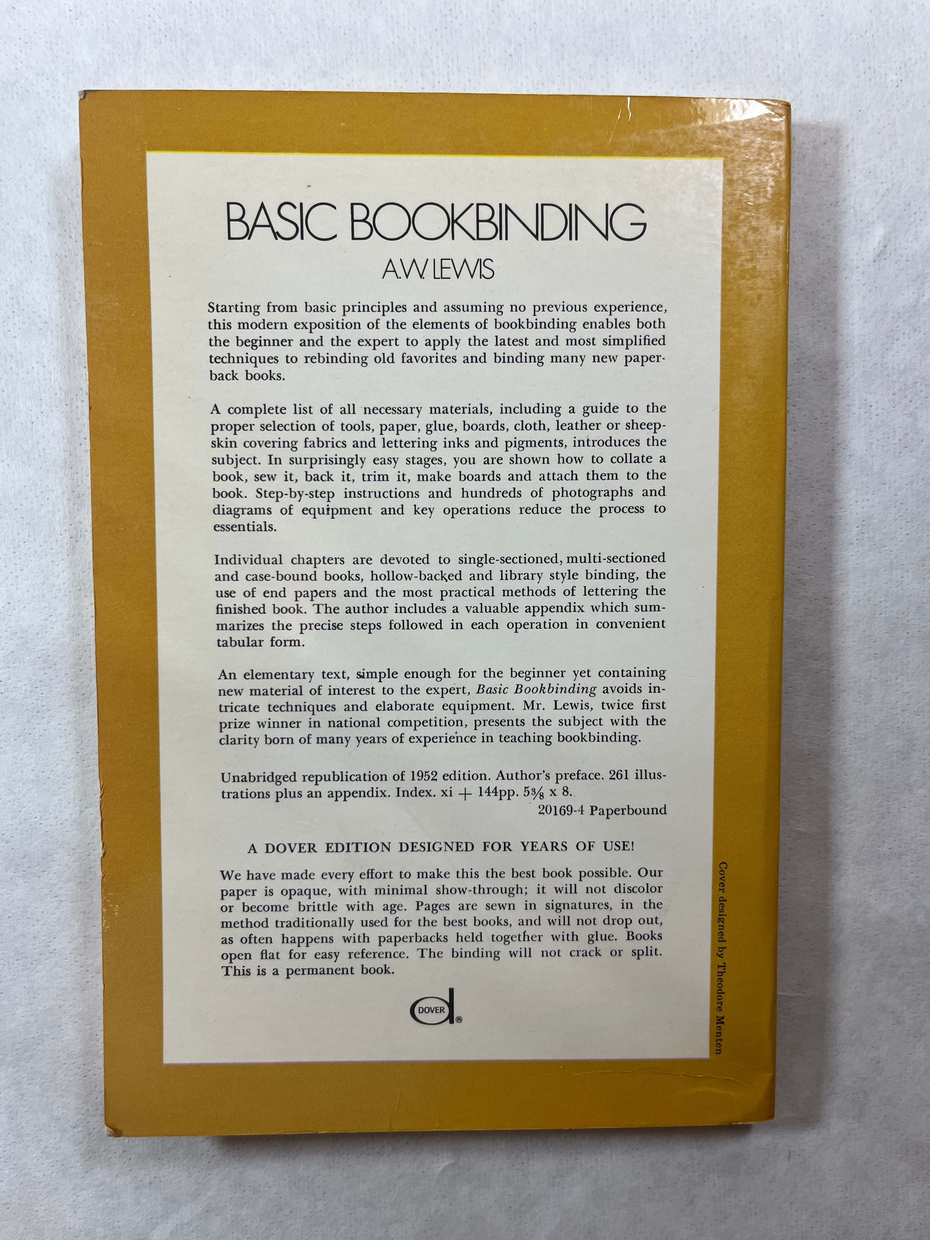Basic Bookbinding by A.W. Lewis